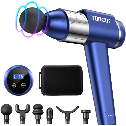 ABOX Massage Gun Set with 8 Massage heads and 30 adjustable speeds,Touch Screen,10 hours working time for muscle relaxation after spring sports