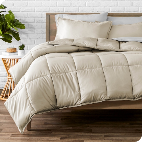 BARE HOME  Comforter Set - Goose Down Alternative - Ultra-Soft - Hypoallergenic - All Season Breathable Warmth - King/california King In Sand