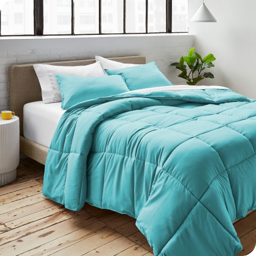 Bare Home Comforter Set - Goose Down Alternative - Ultra-Soft - Hypoallergenic - All Season Breathable Warmth - Twin/Twin XL, Aqua