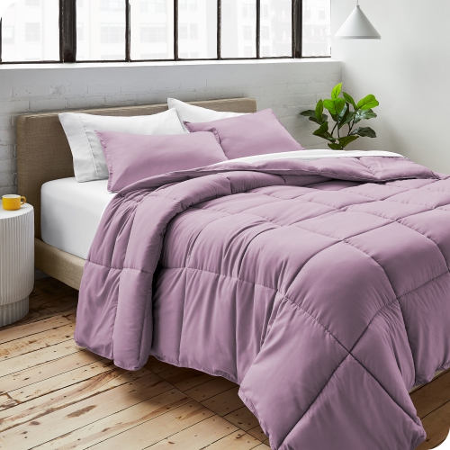 Bare Home Comforter Set - Goose Down Alternative - Ultra-Soft - Hypoallergenic - All Season Breathable Warmth - Queen, Lavender