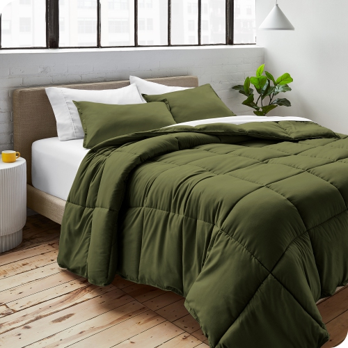 Bare Home Comforter Set - Goose Down Alternative - Ultra-Soft - Hypoallergenic - All Season Breathable Warmth - Queen, Cypress