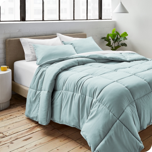 Bare Home Comforter Set - Goose Down Alternative - Ultra-Soft - Hypoallergenic - All Season Breathable Warmth - Twin/Twin XL, Light Blue