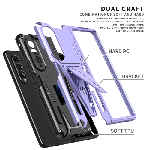 【CSmart】 Étui Coque de protection robuste et résistante aux chocs pour Samsung Galaxy Z Fold 3 5G, violet