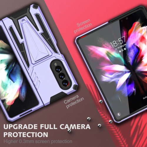【CSmart】 Étui Coque de protection robuste et résistante aux chocs pour Samsung Galaxy Z Fold 3 5G, violet