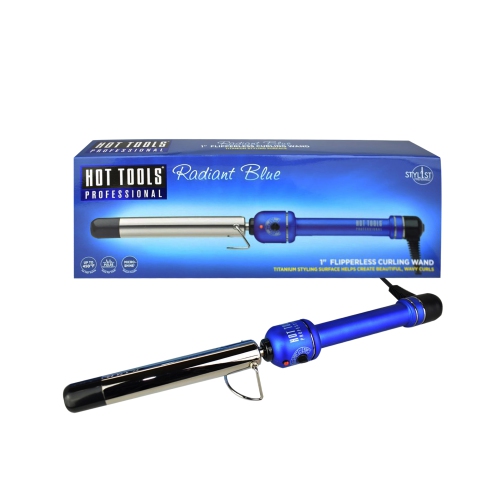 blue curling wand