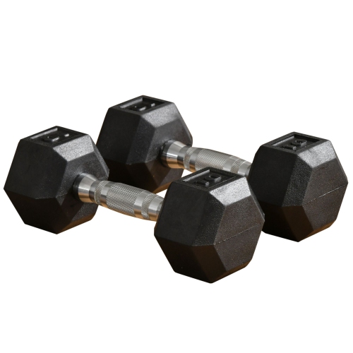 SOOZIER  2X10Lbs Dumbbells Weight Set, Total 20Lbs (10Lbs Each) Dumbbell Hand Weight for Body Fitness Training for Home Office Gym In Black