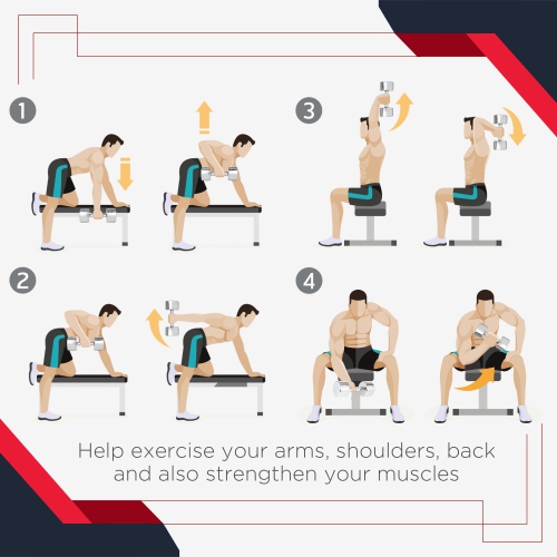 Soozier Rubber Dumbbells Weight Set, Total 60lbs, 30lbs Each, Dumbbell Hand Weight for Body Fitness Training for Home Office Gym, Black