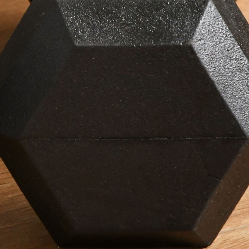 Soozier Rubber Dumbbells Weight Set, Total 24lbs, 12lbs Each, Dumbbell Hand Weight for Body Fitness Training for Home Office Gym, Black