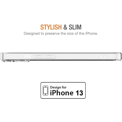 Coque iPhone 13, Jenuos Transparent Doux Souple Extrêmement Fin Housse TPU Silicone Etui pour iPhone 13 - Transparent