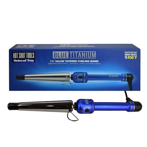 hot shot tools blue titanium curling iron