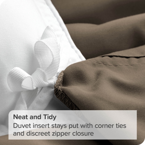 Bare Home Duvet Cover and Sham Set - Premium 1800 Ultra-Soft Brushed Microfiber - Hypoallergenic, Easy Care, Wrinkle Resistant - Twin/Twin XL, Taupe