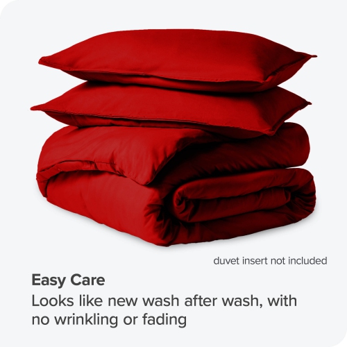 ENS. Housse de couette et couvre-oreiller Bare Home - microfibre brossée ultra-douce 1800 - Hypoallergénique, entretien facile, résistant aux plis -