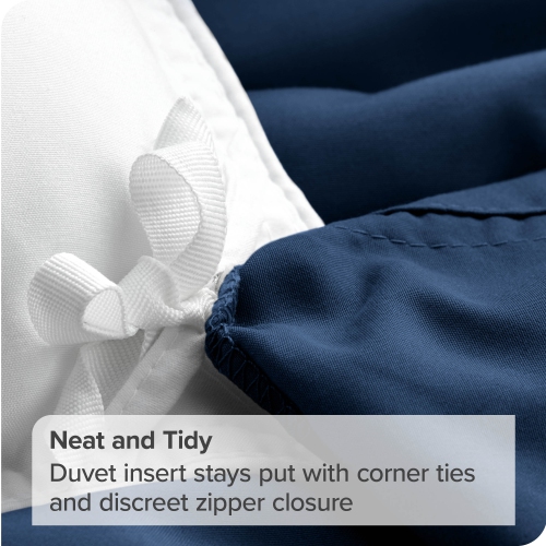 Bare Home Duvet Cover and Sham Set - Premium 1800 Ultra-Soft Brushed Microfiber - Hypoallergenic, Easy Care, Wrinkle Resistant - Twin/Twin XL, Dark