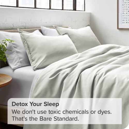 Bare Home Duvet Cover and Sham Set - Premium 1800 Ultra-Soft Brushed Microfiber - Hypoallergenic, Easy Care, Wrinkle Resistant - Twin/Twin XL, Cream