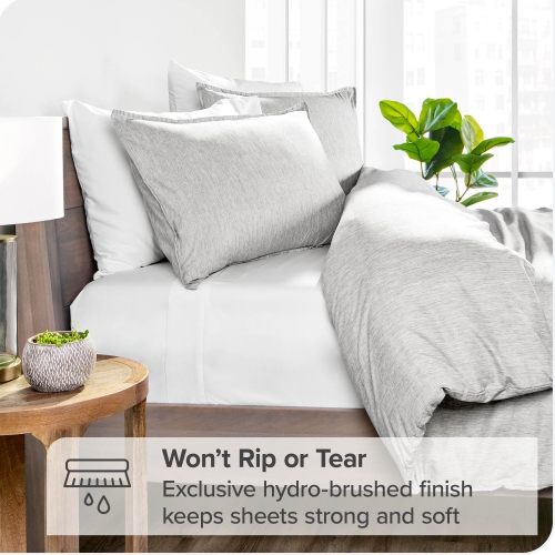 Bare Home Duvet Cover and Sham Set - Premium 1800 Ultra-Soft Brushed Microfiber - Hypoallergenic, Easy Care, Wrinkle Resistant - King/California