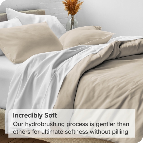 Bare Home Duvet Cover and Sham Set - Premium 1800 Ultra-Soft Brushed Microfiber - Hypoallergenic, Easy Care, Wrinkle Resistant - King/California