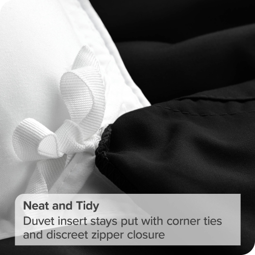 ENS. Housse de couette et couvre-oreiller Bare Home - microfibre brossée ultra-douce 1800 - Hypoallergénique, entretien facile, résistant aux plis -