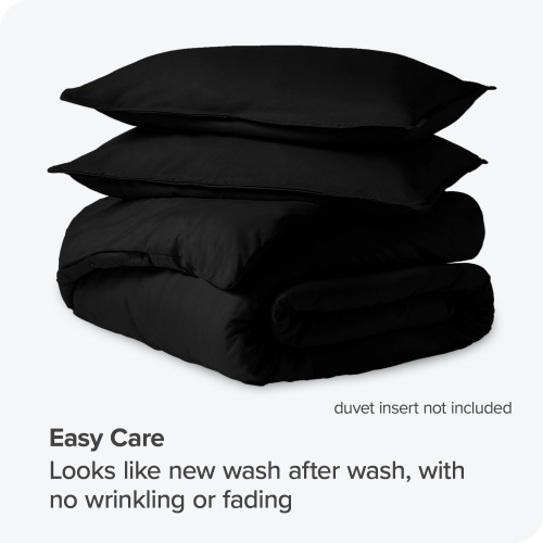 ENS. Housse de couette et couvre-oreiller Bare Home - microfibre brossée ultra-douce 1800 - Hypoallergénique, entretien facile, résistant aux plis -