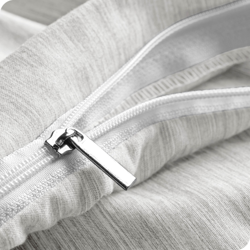 Bare Home Duvet Cover and Sham Set - Premium 1800 Ultra-Soft Brushed Microfiber - Hypoallergenic, Easy Care, Wrinkle Resistant - Queen, Heather Pewter