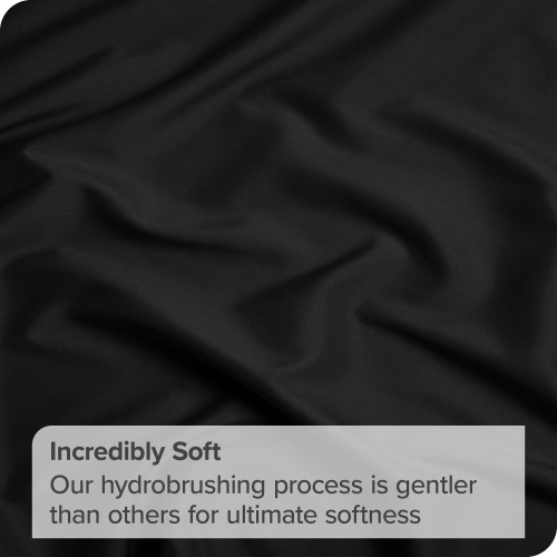 Bare Home Fitted Bottom Sheet - Premium 1800 Ultra-Soft Wrinkle Resistant Microfiber - Hypoallergenic - Deep Pocket - King, Black