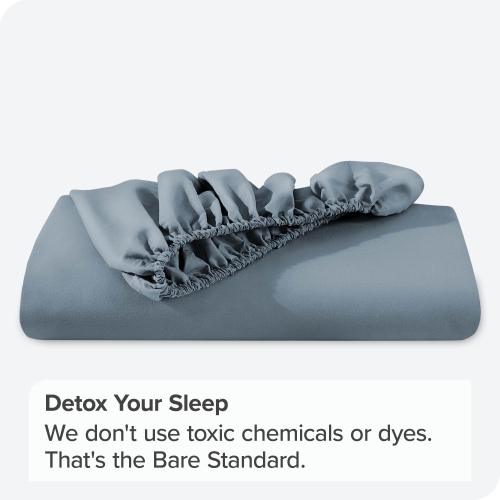 Bare Home Fitted Bottom Sheet - Premium 1800 Ultra-Soft Wrinkle Resistant Microfiber - Hypoallergenic - Deep Pocket - Twin XL, Coronet Blue