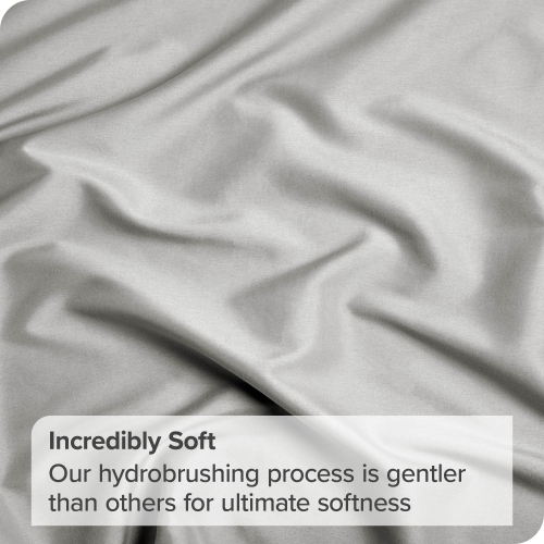 Bare Home Fitted Bottom Sheet - Premium 1800 Ultra-Soft Wrinkle Resistant Microfiber - Hypoallergenic - Deep Pocket - Twin XL, Light Grey