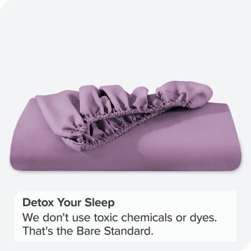 Bare Home Fitted Bottom Sheet - Premium 1800 Ultra-Soft Wrinkle Resistant Microfiber - Hypoallergenic - Deep Pocket - Twin XL, Lavender