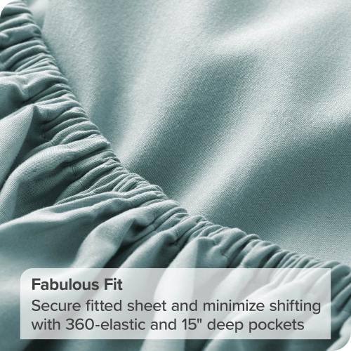 Bare Home Fitted Bottom Sheet - Premium 1800 Ultra-Soft Wrinkle Resistant Microfiber - Hypoallergenic - Deep Pocket - Twin XL, Light Blue