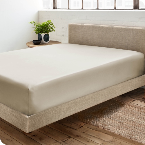 Bare Home Fitted Bottom Sheet - Premium 1800 Ultra-Soft Wrinkle Resistant Microfiber - Hypoallergenic - Deep Pocket - Full, Sand