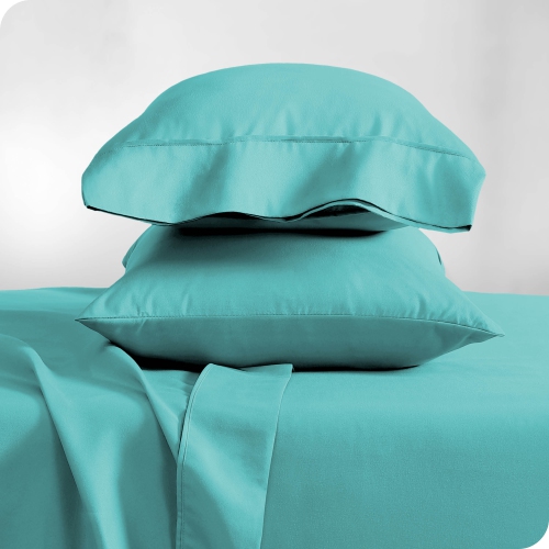 Bare Home Premium 1800 Ultra-Soft Microfiber Pillowcase Set - Double Brushed - Hypoallergenic - Wrinkle Resistant - Standard, Aqua