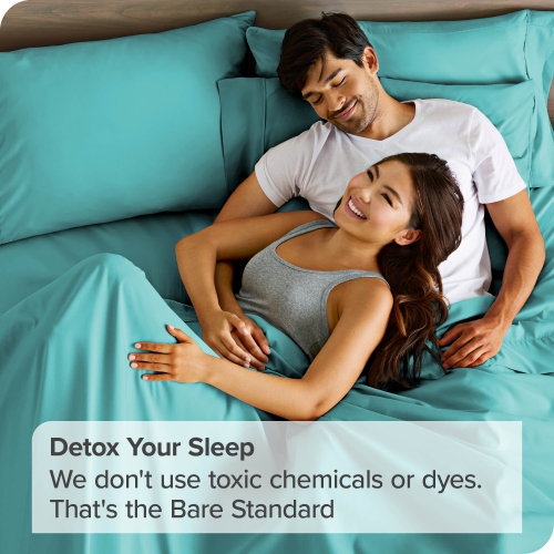 Bare Home Premium 1800 Ultra-Soft Microfiber Pillowcase Set - Double Brushed - Hypoallergenic - Wrinkle Resistant - Standard, Aqua