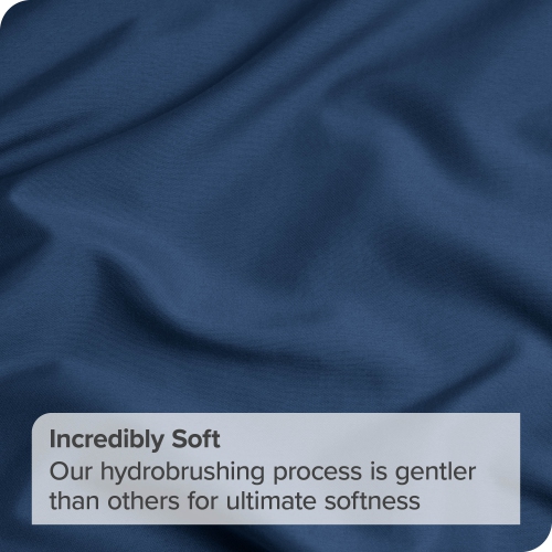 Bare Home Premium 1800 Ultra-Soft Microfiber Pillowcase Set - Double Brushed - Hypoallergenic - Wrinkle Resistant - King, Dark Blue
