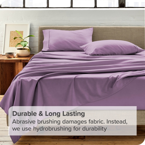 Bare Home Premium 1800 Ultra-Soft Microfiber Pillowcase Set - Double Brushed - Hypoallergenic - Wrinkle Resistant - Standard, Lavender