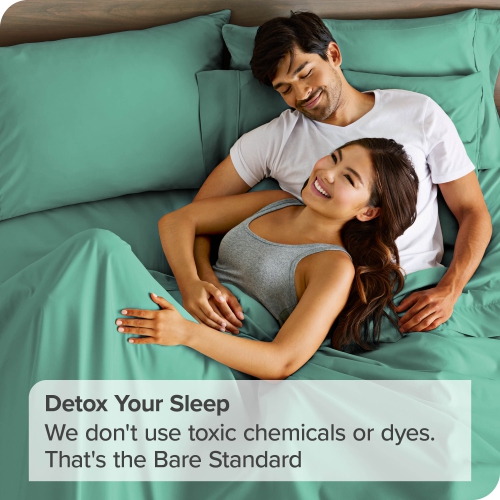 Bare Home Premium 1800 Ultra-Soft Microfiber Pillowcase Set - Double Brushed - Hypoallergenic - Wrinkle Resistant - Standard, Turquoise