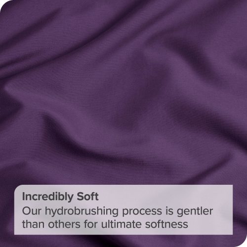 Bare Home Premium 1800 Ultra-Soft Microfiber Pillowcase Set - Double Brushed - Hypoallergenic - Wrinkle Resistant - King, Plum