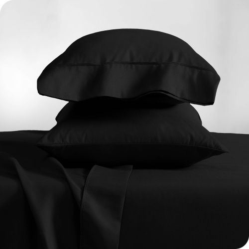 Bare Home Premium 1800 Ultra-Soft Microfiber Pillowcase Set - Double Brushed - Hypoallergenic - Wrinkle Resistant - Standard, Black