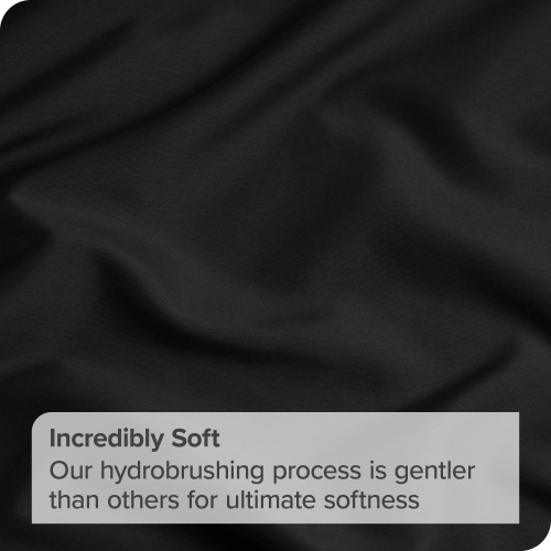 Bare Home Premium 1800 Ultra-Soft Microfiber Pillowcase Set - Double Brushed - Hypoallergenic - Wrinkle Resistant - Standard, Black