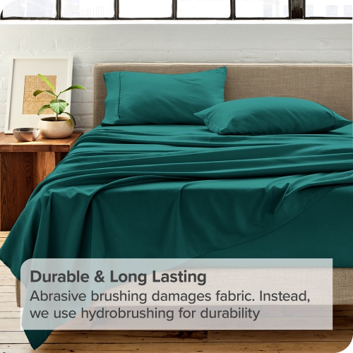 Bare Home Premium 1800 Ultra-Soft Microfiber Pillowcase Set - Double Brushed - Hypoallergenic - Wrinkle Resistant - King, Emerald