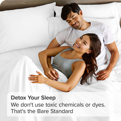 Bare Home Premium 1800 Ultra-Soft Microfiber Pillowcase Set - Double Brushed - Hypoallergenic - Wrinkle Resistant - Standard, White