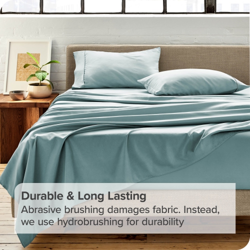 ENS. De taies d’oreiller en microfibre ultradouce 1800 de Bare Home - double brossé - Hypoallergénique - résistant aux plis - très grand lit, bleu