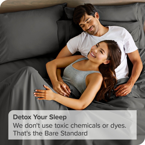 Bare Home Premium 1800 Ultra-Soft Microfiber Pillowcase Set - Double Brushed - Hypoallergenic - Wrinkle Resistant - King, Grey