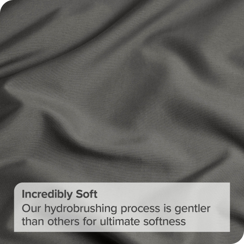 Bare Home Premium 1800 Ultra-Soft Microfiber Pillowcase Set - Double Brushed - Hypoallergenic - Wrinkle Resistant - King, Grey