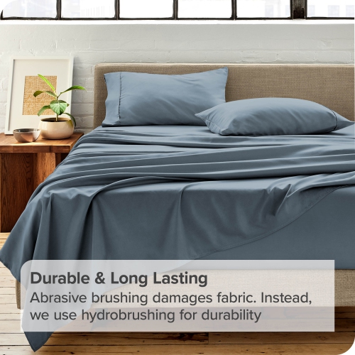 Bare Home Premium 1800 Ultra-Soft Microfiber Pillowcase Set - Double Brushed - Hypoallergenic - Wrinkle Resistant - King, Coronet Blue