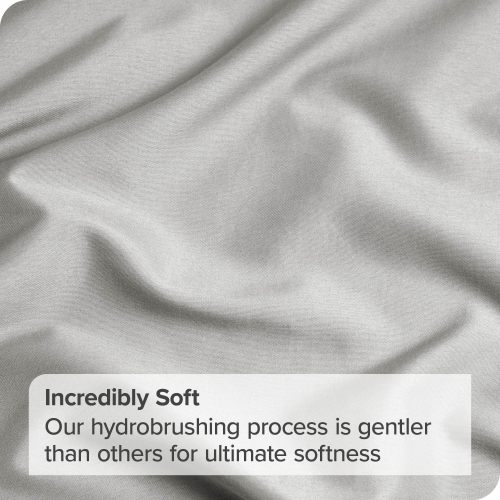 Bare Home Premium 1800 Ultra-Soft Microfiber Pillowcase Set - Double Brushed - Hypoallergenic - Wrinkle Resistant - Standard, Light Grey