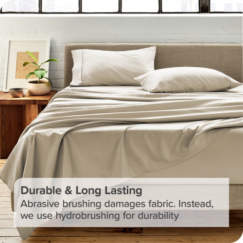 Bare Home Premium 1800 Ultra-Soft Microfiber Pillowcase Set - Double Brushed - Hypoallergenic - Wrinkle Resistant - Standard, Sand