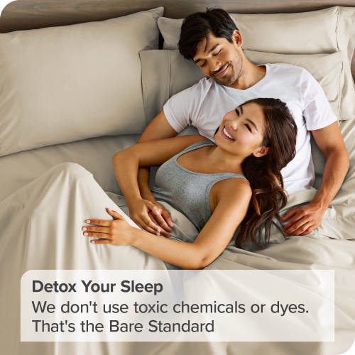 Bare Home Premium 1800 Ultra-Soft Microfiber Pillowcase Set - Double Brushed - Hypoallergenic - Wrinkle Resistant - Standard, Sand