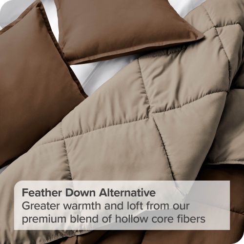 Bare Home Reversible Comforter - Goose Down Alternative - Ultra-Soft - Premium 1800 Series - Hypoallergenic - Breathable - King/California King,