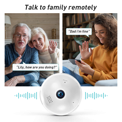 NIERBO Light Bulb Camera, 360 Panoramic Full HD 1080P Home Camera, 2.4GHz WiFi Camera, Dome Surveillance Cameras, Home Baby, Pet Monitor