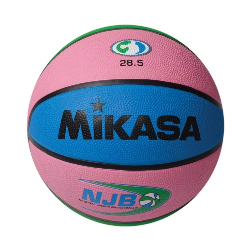 Mikasa Ballon de Basket en Caoutchouc Vulcanisé Série BX NJB - Pour Intérieur et Extérieur, Taille Compacte 6 Rose