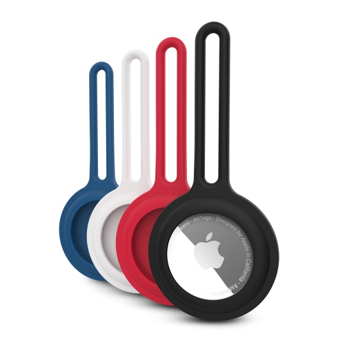 HYPERGEAR  Black/blue/red/white Silicone Case for Airtags - 4 Pack